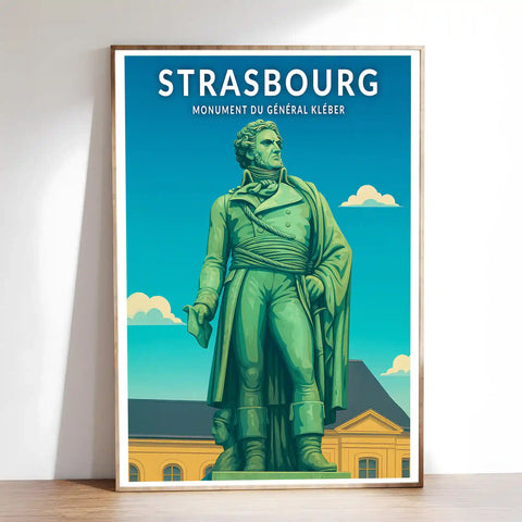 Affiche - Strasbourg - Statue du Général Kléber