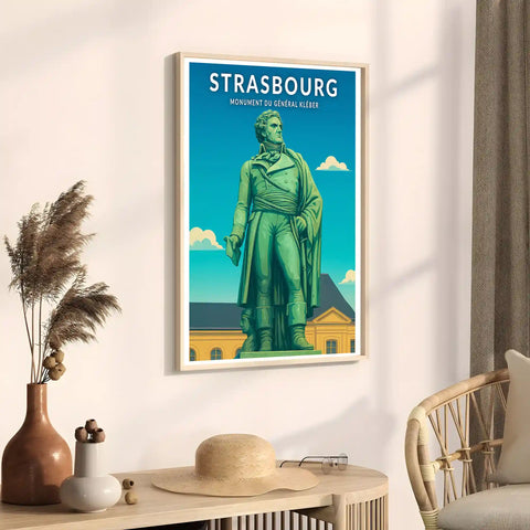 Affiche - Strasbourg - Statue du Général Kléber