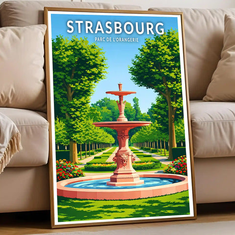 Affiche - Strasbourg - Parc de l'Orangerie