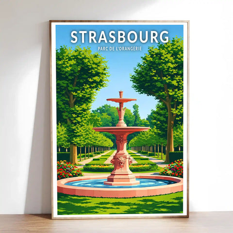 Affiche - Strasbourg - Parc de l'Orangerie