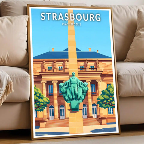 Affiche - Strasbourg - Place Broglie