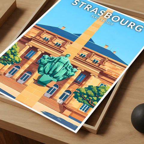 Affiche - Strasbourg - Place Broglie