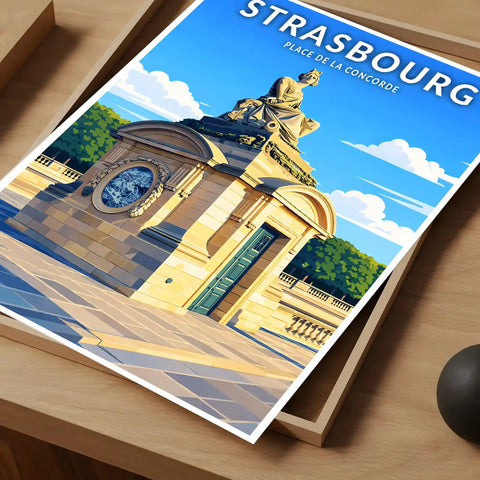 Affiche - Strasbourg - Place de la Concorde