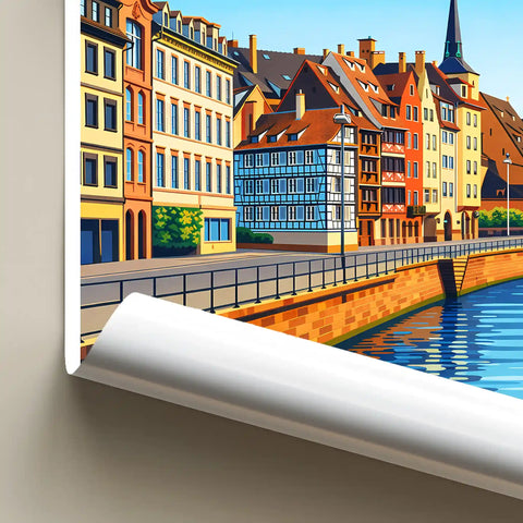 Affiche - Strasbourg - Quai des Bateliers