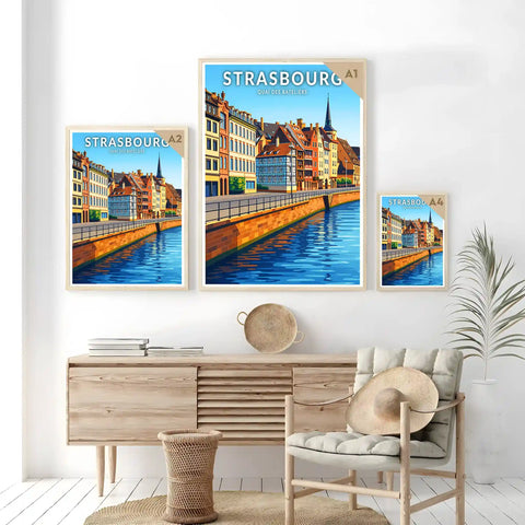 Affiche - Strasbourg - Quai des Bateliers