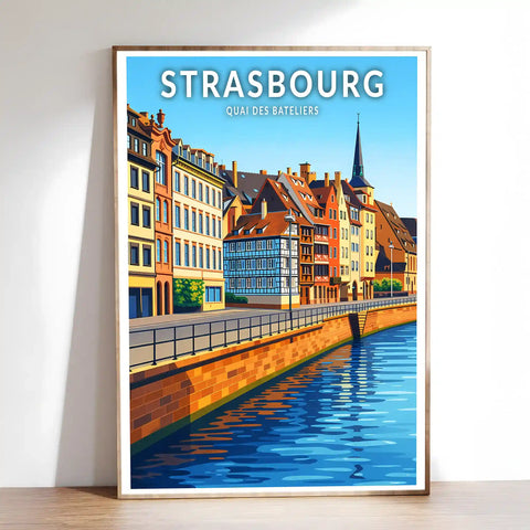Affiche - Strasbourg - Quai des Bateliers