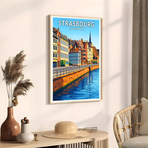 Affiche - Strasbourg - Quai des Bateliers