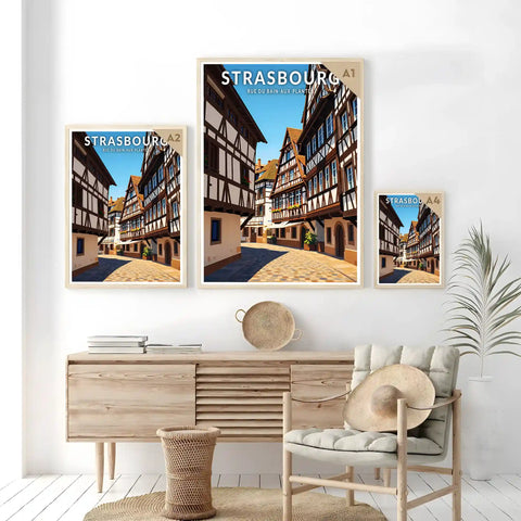 Affiche - Strasbourg - Rue du Bain-aux-Plantes