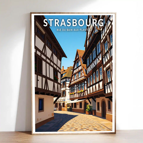 Affiche - Strasbourg - Rue du Bain-aux-Plantes
