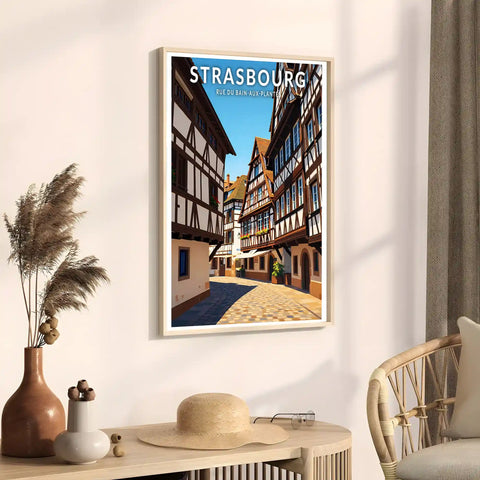 Affiche - Strasbourg - Rue du Bain-aux-Plantes