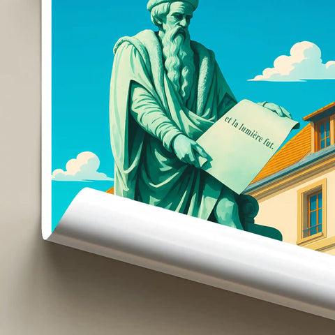 Affiche - Strasbourg - Statue de Gutenberg