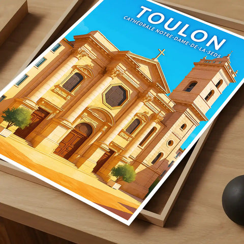 Affiche - Toulon - Cathédrale Notre-Dame-de-la-Seds