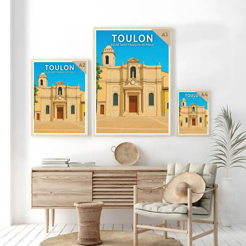 Affiche - Toulon - Église Saint-François-de-Paule