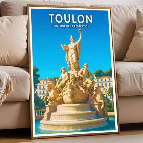 Affiche - Toulon - Fontaine de la Fédération
