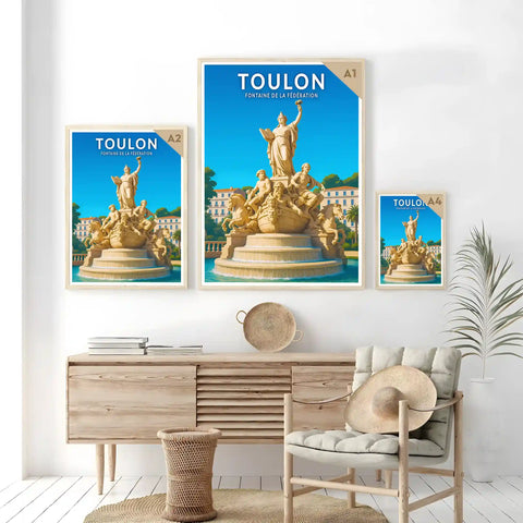 Affiche - Toulon - Fontaine de la Fédération