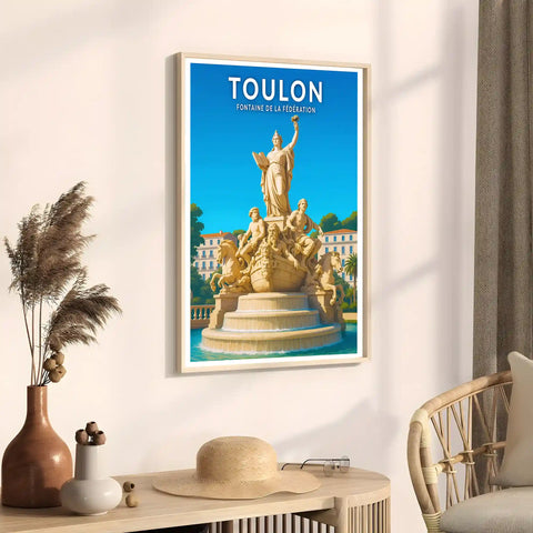 Affiche - Toulon - Fontaine de la Fédération