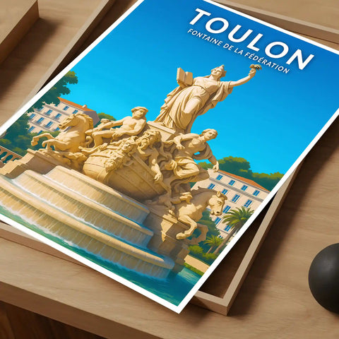 Affiche - Toulon - Fontaine de la Fédération
