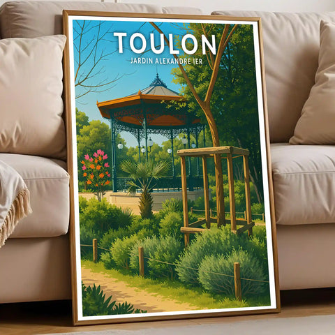 Affiche - Toulon - Jardin Alexandre Ier
