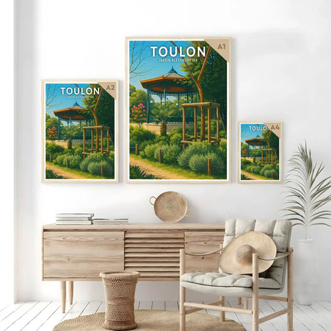 Affiche - Toulon - Jardin Alexandre Ier