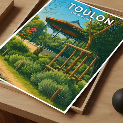 Affiche - Toulon - Jardin Alexandre Ier