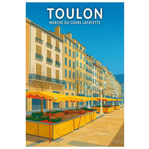 Affiche - Toulon - Marché du Cours Lafayette