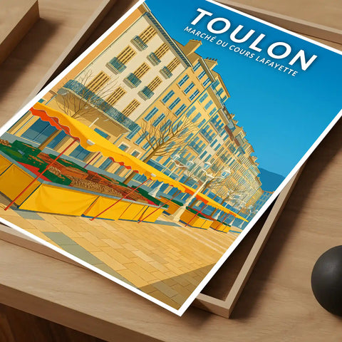 Affiche - Toulon - Marché du Cours Lafayette