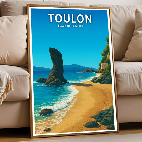 Affiche - Toulon - Plage de la Mitre