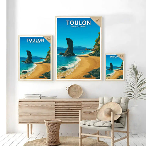 Affiche - Toulon - Plage de la Mitre