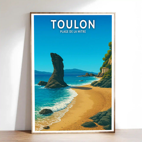 Affiche - Toulon - Plage de la Mitre
