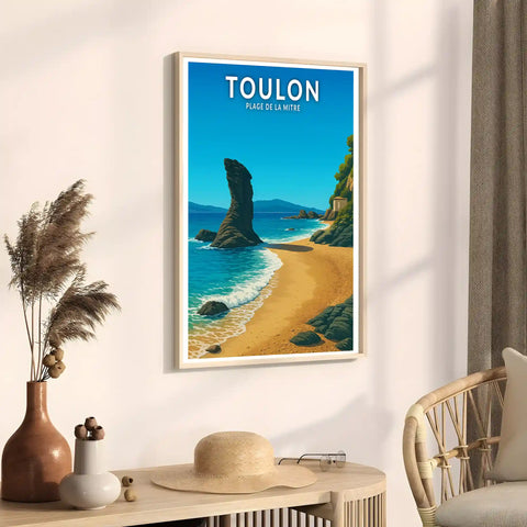 Affiche - Toulon - Plage de la Mitre