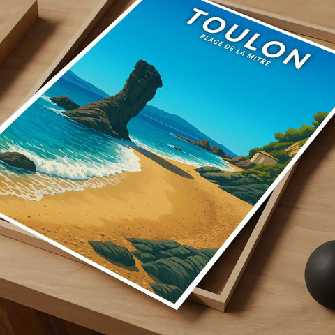 Affiche - Toulon - Plage de la Mitre
