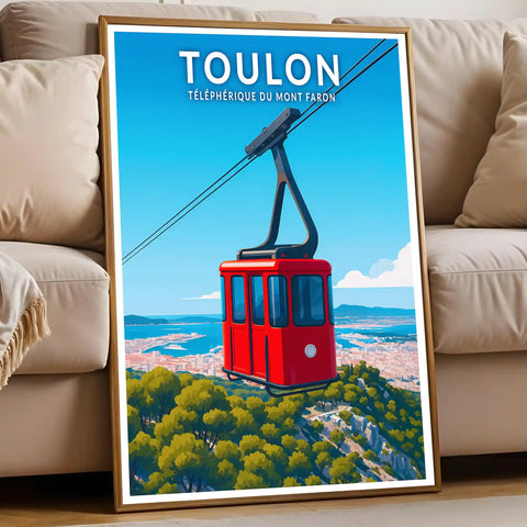 Affiche - Toulon - Téléphérique du Mont Faron