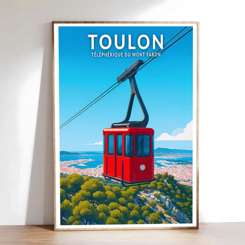Affiche - Toulon - Téléphérique du Mont Faron