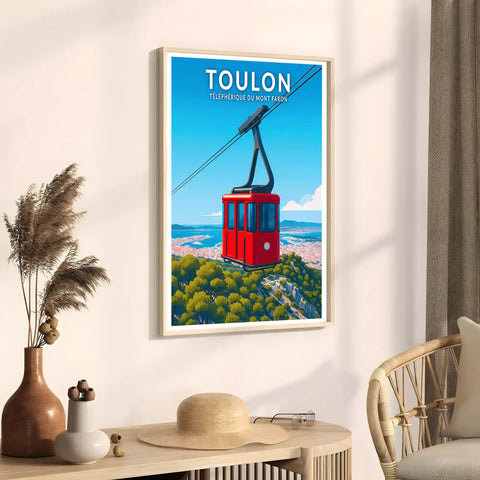 Affiche - Toulon - Téléphérique du Mont Faron