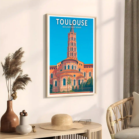 Affiche - Toulouse - Basilique Saint-Sernin