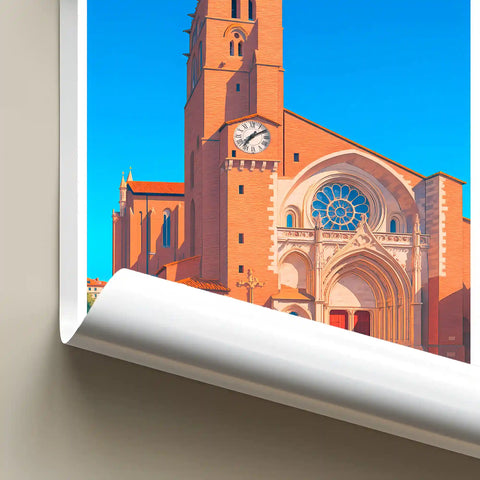 Affiche - Toulouse - Cathédrale Saint-Étienne