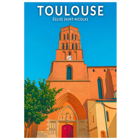 Affiche - Toulouse - Église Saint-Nicolas