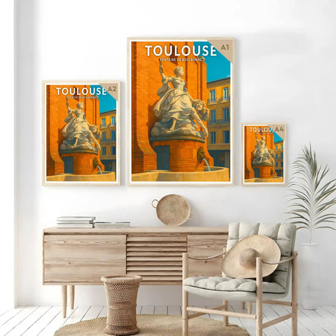 Affiche - Toulouse - Fontaine de Boulbonne