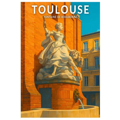 Affiche - Toulouse - Fontaine de Boulbonne