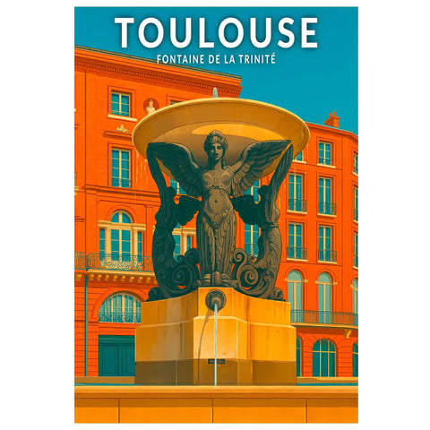Affiche - Toulouse - Fontaine de la Trinité