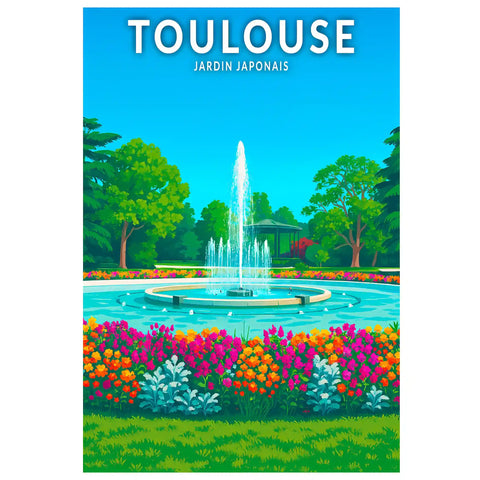 Affiche - Toulouse - Jardin Japonais