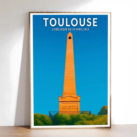Affiche - Toulouse - L'Obélisque du 10 avril 1814