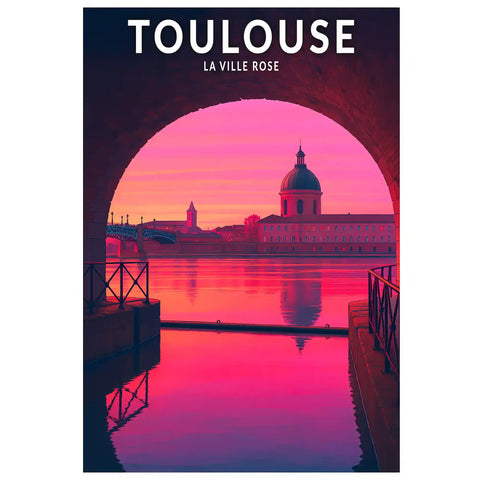 Affiche - Toulouse - La ville rose