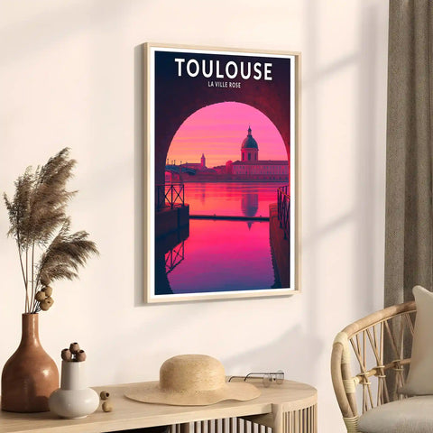 Affiche - Toulouse - La ville rose