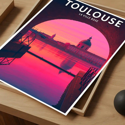 Affiche - Toulouse - La ville rose