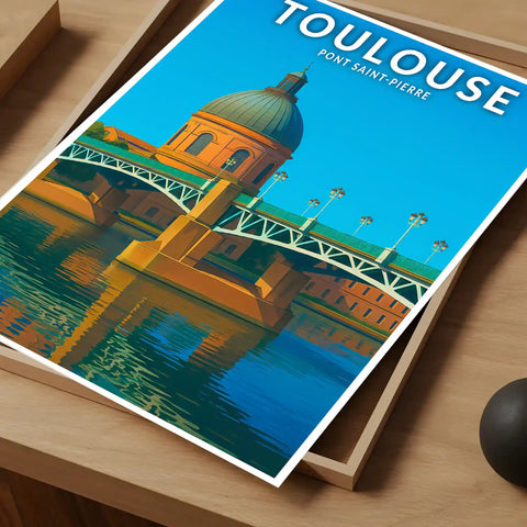 Affiche - Toulouse - Pont Saint-Pierre