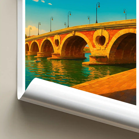 Affiche - Toulouse - Pont des Catalans