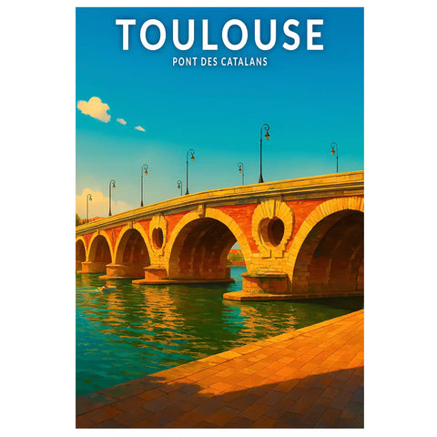 Affiche - Toulouse - Pont des Catalans