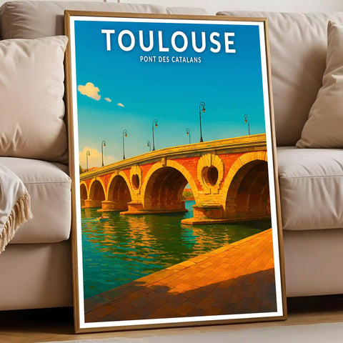 Affiche - Toulouse - Pont des Catalans