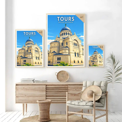 Affiche - Tours - Basilique Saint-Martin